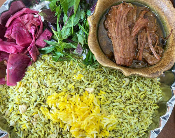 سیزی پلو با گوشت