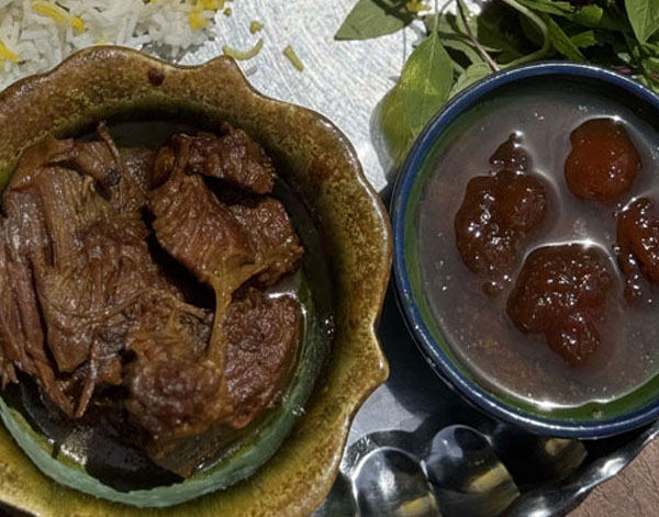 آلو با گوشت